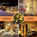 Solar Christmas Lights Outdoor, 98.4ft 300 LED Solar Fairy String Lights, 8 Modes Waterproof Christmas Lights for Garden, Patio, Bush, Home, Party, Wedding, Holiday, Tree Decorations (Warm White) by GreenHaven Gardens