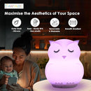 Combined Bluetooth Speaker & Nightlight With 9 Color Emissions, Child Friendly Silicone & BPA Free, USB Recharging, Receives Audio From Computer, Phone Or Tablet, and includes Remote Control (Owl) by TinyTreasures Baby Boutique