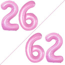 GOER Number 26 Balloons for 26th Birthday Party Decorations,42 Inch Jumbo Foil Helium 62 Balloons for 62nd Birthday Party Decoration (Light Pink) by TinyTreasures Baby Boutique