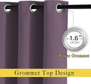 NICETOWN Plum Living Room Curtains 90 inches Long, Grommet Home Fashion Energy Saving Room Darkening Sound Dampening Window Treatments for Bedroom, 2 Panels, W52 x L90 by TinyTreasures Baby Boutique