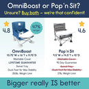 Hiccapop OmniBoost Travel Booster Seat with Tray for Baby, Dining Table, Camping, Beach, Grandma’s | Folding Portable Tip-Free Design Straps to Kitchen Chairs by TinyTreasures Baby Boutique