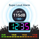 Netzu Loud Alarm Clock for Heavy Sleepers, RGB Alarm Clocks for Bedrooms Seniors Kids, Plug in Digital Clock with 5 Dimmers, 2 Alarms, 4 Volumes and Snooze by TinyTreasures Baby Boutique