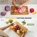 Bamboo Cutting Board 15 inches Carbonized Chopping Board With Knife-Friendly Surface & Juice Groove For Home Kitchens – Ideal For Meat, Veggies by GreenHaven Gardens