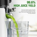 Juicer Machines, TUUMIIST Cold Press Juicer with 5.3" Extra Large Feed Chute Fit Whole Fruits & Vegetables Easy to Clean, High Juice Yield, BPA Free (White) by CozyNest Decor