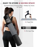 HAPBEAR Large Yoga Mat - 72"x36" Extra Wide Exercise Mat - 1/4" Thick Dual Color PVC | Anti-Slip Surface & High Cushioning - Ideal for Yoga, Pilates & Home Workouts - Bonus Mesh Bag by TinyTreasures Baby Boutique