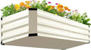 KING BIRD Raised Garden Bed Kit with Bottom 2025 Upgraded Galvanized Planter Garden Box Outdoor & Indoor for Gardening, Vegetables, Flowers, Beige, 47.2x23.6x11.8 in by GreenHaven Gardens
