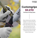 CustomGrips Professional 10.5 Inch Handle Saw, Ideal for Pruning, Horticulture, Tree Trimming, Camping, Gardening, Carpentry with Study High Plated Blade, Replaceable. [Carry Case Included] Large