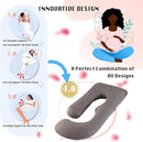 Pregnancy Pillow, Full Body Maternity Pillow 57 inch, with Removable Washable Cover - Sleep Support for Legs, Back, Neck, Shoulder, HIPS, Belly for Pregnent Women (Cooling Cover) by TinyTreasures Baby Boutique
