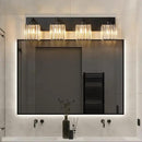 Modern 4-Light Black Crystal Bathroom Vanity Light Fixtures by CozyNest Decor