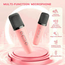 YLL Mini Karaoke Machine for Kids Adults, Portable Bluetooth Speaker with 2 Wireless Microphones, TOP Birthday Gifts Toys for Girls Ages 3, 4, 5, 6, 7, 8, 9,10,11,12+ Years Old Toddler (Lightpink) by TinyTreasures Baby Boutique