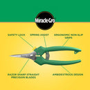 Miracle-Gro Straight Tip Floral Shears - Lightweight Gardening Scissors - Hand Pruner Pruning Shear for Flowers, Herbs, Roses and Indoor Plants by GreenHaven Gardens