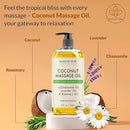 MAJESTIC PURE Coconut Massage Oil for Massage Therapy - Refreshing, and Relaxing - Natural Oils - for All Skin Types - Men and Women - 8 fl oz by CozyNest Decor