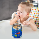 17oz Soup Thermo for Hot Food Kids Insulated Vacuum Food Jar with Stainless Steel Spoon Wide Mouth Thermo Leakproof Lunch Food Container Kids Hot Lunch Box (Blue-Dinasour) by TinyTreasures Baby Boutique