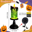 1.Halloween Snow Globe Tornado Flameless Candles Table Centerpiece for Celebration Party,Battery Operated LED Candle with 6 Hours Timer for Home Indoor Halloween Decoration (Spider) by CozyNest Decor