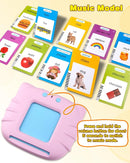 510 Words French Flash Cards for Kids, Toddler Learning Resources Toy, Autism Sensory Toys for Autistic Children Aged 2-4 Pink (French/English/Bilingual) by TinyTreasures Baby Boutique
