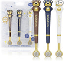 3 Sided Toothbrush for Kids, Japanese Design Triple-Angle Toothhugger, Cartoon Bear Design for Autism Toddlers, Kids Toothbrush for Aged 3-12, Soft Bristles for Gentle Gum Care (3Pack) by TinyTreasures Baby Boutique