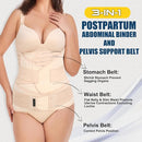 ChongErfei 3 in 1 Postpartum Support Recovery Belly Wrap Waist/Pelvis Belt Body Shaper Postnatal Shapewear,XL Beige by TinyTreasures Baby Boutique
