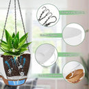 10/9/8 Inch Hanging Planter for Indoor Outdoor Plants, 3 Pack Self-Watering Hanging Pot with Drainage Holes Hanging Planter Baskets Plant Pots with Removable Tray (White+Brown) by GreenHaven Gardens
