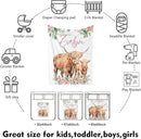 Custom Nursery Crib Bedding Set: Personalized Name 4 Piece Floral Highland Cow Design Baby Crib Sets for Girls - Toddler Double Layer Blanket Set, Comfortable Crib Bed Sheets for Baby Toddlers by TinyTreasures Baby Boutique