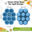 KeaBabies Silicone Food Freezer Trays with Lid, 2oz x 10 Pods Baby Food Storage Containers, Easy Puree Meal Prep, Breast Milk Silicone Freezer Molds, Dishwasher, Microwave Safe, BPA-Free (Misty Blue) by TinyTreasures Baby Boutique