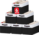 Criusia 6 Pack Closet Organizers and Storage Bins, Cute Dorm Room Essentials for Clothes Beddings Bags, Under Bed Storage Containers, Apartment Essentials Baskets for Organizing (14L*10W*9.5H) by TinyTreasures Baby Boutique