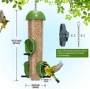 LONA Bird Feeders for Outdoors 2 Pack, Tube Feeder Weatherproof with Multiple Hanging Methods, Wild Bird Feeding Silo for Outside, 3 Port by CozyNest Decor