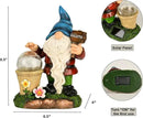 DiliComing Solar Garden Gnomes Outdoor Statues - Cute Gnome Statue with Welcome for Yard Patio Porch Lawn, Resin Gnome Figurine with Solar Light for Thanksgiving and Christmas by GreenHaven Gardens