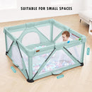 Baby Playpen Foldable, Playard for Babies and Toddlers, Portable Playpen Activity Center with 50 Balls+2 Handles for Travel, Indoor & Outdoor Play Pen with Mesh 50''x50'' by TinyTreasures Baby Boutique