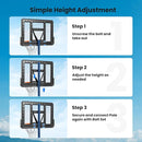IGL Portable Basketball Hoop, 5.6-10FT Adjustable Basketball Goal System, 44 Inch Outdoor Basketball Hoop & Goals for Kids, Youth, and Adults in The Backyard, Driveway with PC Backboard by TinyTreasures Baby Boutique