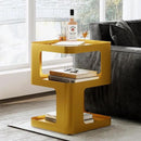 Gold Side Table,Modern end Table,Unique nightstand,Bedside Tables,Metal Accent Side Table with Storage for Living Room Bedroom Couch,no Assembly Required by CozyNest Decor