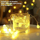 Minetom Mini Globe String Lights, 66 Ft. 200 LED Fairy String Lights Plug in, 8 Modes with Remote, Decor for Indoor Outdoor Party Wedding Christmas Tree Garden, Warm White by CozyNest Decor