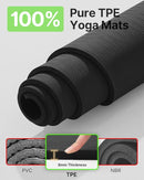 YOTTOY Large Yoga Mat (75 * 52 * 1/2inch),Extra Wide TPE Exercise Mat,Non-Slip Workout Mat for Pilates, Fitness, Barefoot, Home Gym Studio with Strap and Towel by TinyTreasures Baby Boutique