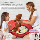 Bean Bag Chair for Adults 4FT,Soft Removable Cover for Teens/Girls Bedroom,Fluffy Giant Round Floor Beanbag Lounger Chairs (No Filler,Big Red) by CozyNest Decor