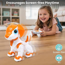 Remote Control Robot Toys Dog for Kids Age 3-8, RC Smart Walking Electronic Pet Dog Toy with Light Eyes, Dancing and Music, Gift Ideas for Toddler Boys and Girls 4 5 6 7 Year Old by TinyTreasures Baby Boutique