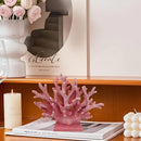 5.8" H Pink Coral Decor - Resin Coral Statue, Nautical Decor for Home, Bedroom, Bathroom, Living Room, Ocean Themed Cabinet Shelf Tabletop Decoration by CozyNest Decor