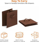 Amazon Basics Cube Organizer Storage Bins Handles, Collapsible Fabric, Pack of 6, 10.5"x10.5"x11", Brown by CozyNest Decor