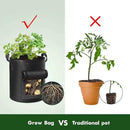 5-Pack 10 Gallon Potato Grow Bags, Garden Planting Bag with Reinforced Handle, Thickened Nonwoven Fabric Pots for Tomato, Vegetable and Fruits by CozyNest Decor