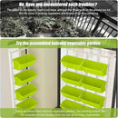 8 Pockets Vertical Planters,Wall Mounted Plastic Plant Grow Pots,Wall Pocket Planters for Indoor,Outdoor,Balcony,Garden Decoration,Light Green by CozyNest Decor