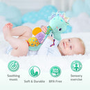Sumobaby Infant Baby Musical Stuffed Animal Activity Soft Toys with Multi-Sensory Crinkle, Rattle and Textures, for Tummy Time Newborn 0-3-6-12 Months Boys, Girls, Seahorses, Blue by TinyTreasures Baby Boutique