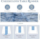 Sioloc 10 Pack Dusty Blue Cheesecloth Table Runner Fall Autumn Decor for Home 10ft Table Cloth for Tea Wedding Birthday Party Baby Bridal Shower Halloween Thanksgiving by CozyNest Decor