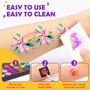 Face Painting Kit for Kids, 24 Colors Water Based Non-Toxic Face Paint with Stencils & Brushes, Professional Body Makeup Set for Halloween, Birthday, Parties with Guide Book Art and Craft Art Supplies by TinyTreasures Baby Boutique