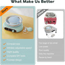 Alldeer Mini Pottery Wheel Kit - 4.7" Turntable Electric Clay Wheel with Foot Pedal, Adjustable Speed Ceramic Making Machine with 8 Pottery Shaping Tools, Craft Kits for Kids by TinyTreasures Baby Boutique