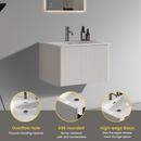 Etna 24" Striped Soft White Bathroom Vanity by HouseOfZazla