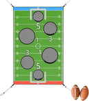 jumpfly Trampoline Football Game Accessories, Toss Throwing Target Net Fits 8 FT/10 FT/12 FT/14 FT Recreational Trampolines with Two Footballs - Trampoline Indoor Outdoor Party Games for Kids by TinyTreasures Baby Boutique