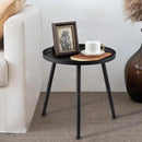 AOJEZOR Side Table: End Table for Indoor Use - Small Side Tables for Small Spaces All Matte Black with 3 Legged by CozyNest Decor