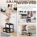 Step Stool for Kids Adults,Holds up to 500Lb,3 in1 Heavy Duty Sturdy Two Foot Stool for Kichen/Bathroom/High beds, Wooden&Metal Frame, Non-Slip Pads… by TinyTreasures Baby Boutique