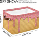 Ice Cream Rectangular Storage Basket Organizer Bin Shelf Baskets For Clothes Gifts For Home Office Dorm by GreenHaven Gardens