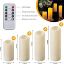 Waterproof Flickering Flameless Candles, Set of 12 Battery Operated Candles (D2.2'' x H4''5''6''7"), Outdoor Indoor Candles with 10-Key Timer Remote, Long Lasting by CozyNest Decor