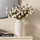 Mitt&Ditt Ceramic Flower Vase, 12.5 inch Tall Off-White Vase, Large Decorative Terracotta Vases, Farmhouse Rustic Pottery Vases for Home Decor, Living Room, Table by CozyNest Decor