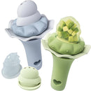 Moonkie Baby Fruit Feeder, BPA Free Silicone Food Feeder for Infant Self Feeding, Mesh Feeder with Two Pouches, Baby Shower Gifts 4 Months+, 2 Pack by TinyTreasures Baby Boutique